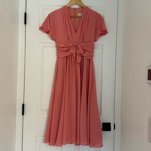 Gal Meets Glam Jane dress | coral midi dress
